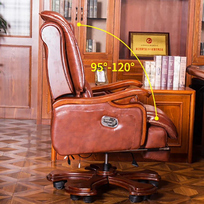 Leather Computer Chair Modern Bedroom Recliner Footrest Swivel Chair Mobile Design Luxury Sedie Da Ufficio Home Furniture