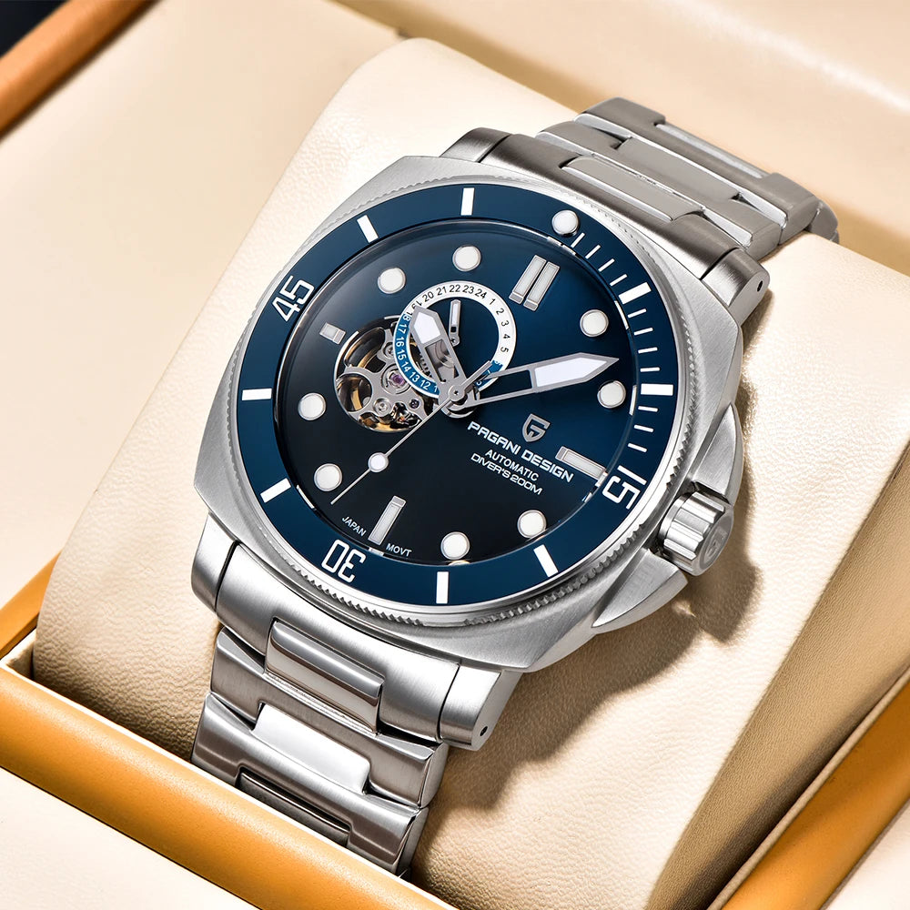 43MM Ceramic Bezel Men Mechanical Watch Top Brands Sapphire Glass Automatic Watches NH39 Stainless Steel Watch Men