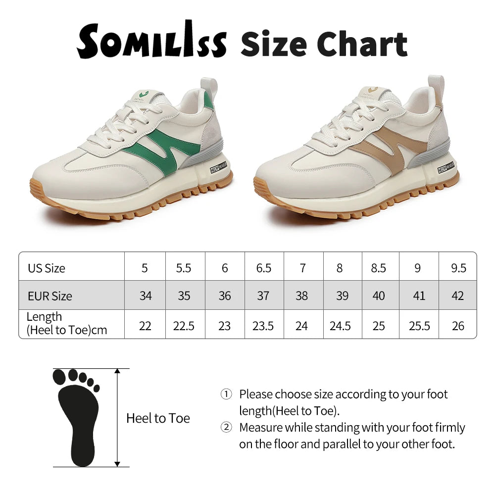 Genuine Leather Women Sneakers Lace-Up Round Toe Suede Leather Patchwork Ladies Casual Sneakers Designer Brand Shoes