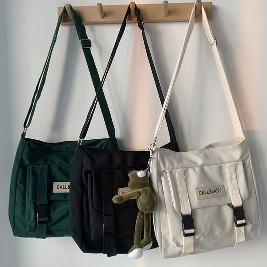 😍Women Shoulder Bags Large Capacity Handbags Fashion Nylon Waterproof Crossbody Bags for Students Handbags японская сумка