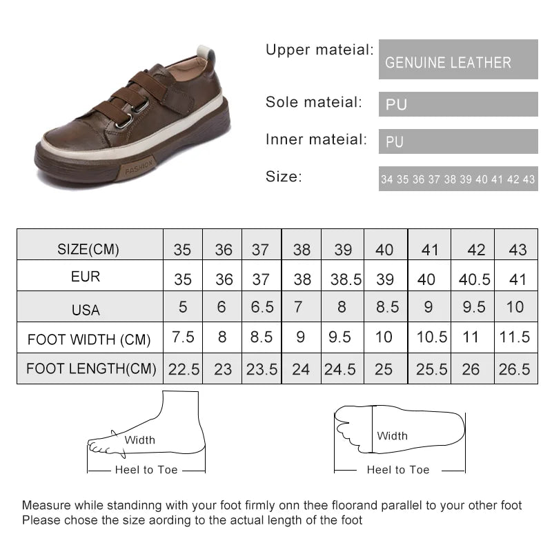 Ladies Sneakers Spring Shoes 2024 New Genuine Leather Casual Women Shoes Large Size 42　43 Fashion Flat Girl Student Shoes