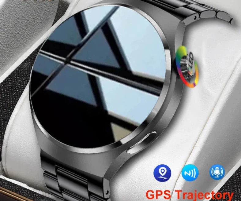 🌸Android Watch 4 Pro NFC Smart Watch Men GPS Tracker AMOLED 360*360 HD Screen Blood Sugar BT Call Waterproof SmartWatch 2024