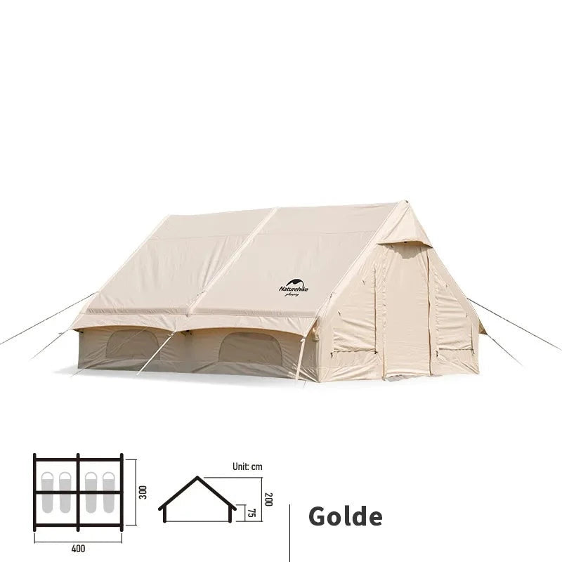 Naturehike Air 12.0 Inflatable Tent Glamping Hut House Tent for 4-8 People Family Camp Trip Cotton / Polyester Waterproof 1000mm