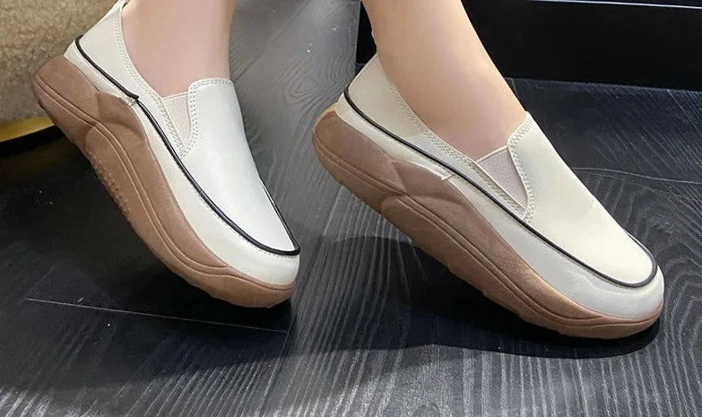 New Shallow Mouth Retro Low cut Thick Bottom Matsutake One Step Single Step Shoes Comfortable Casual Women's Shoes