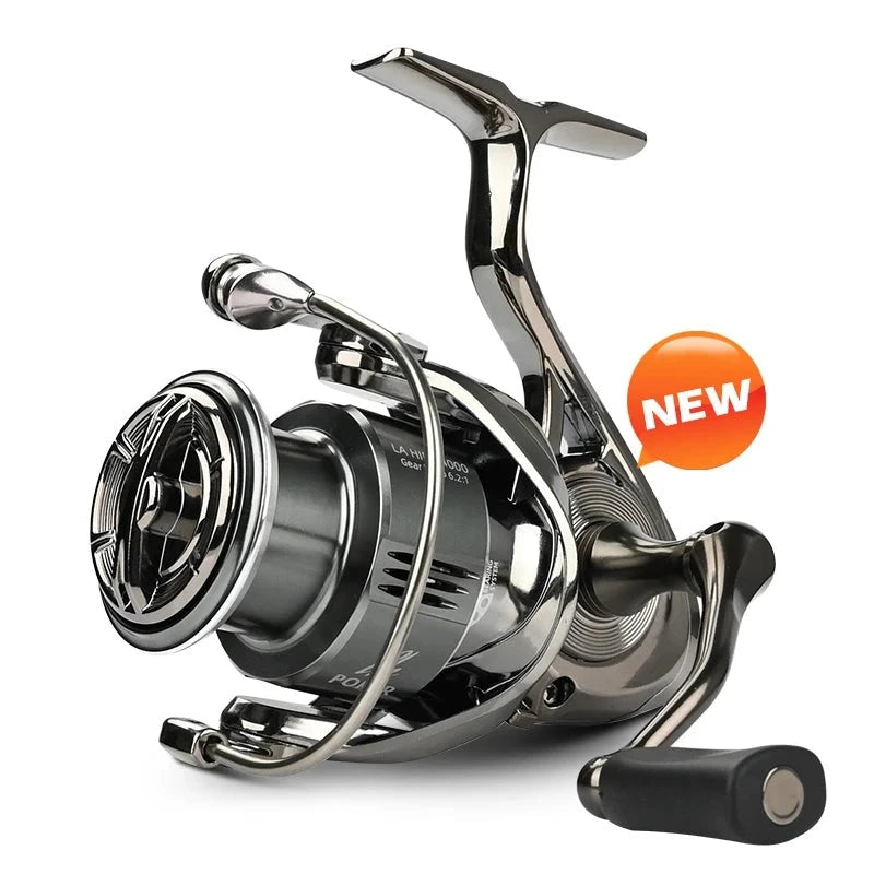 NEW POKER Alloy Metal Body Spinning Fishing Reel 6.2:1 Gear ratio 18KG Max Carbon Washer Drag Saltwater Fishing Tackle
