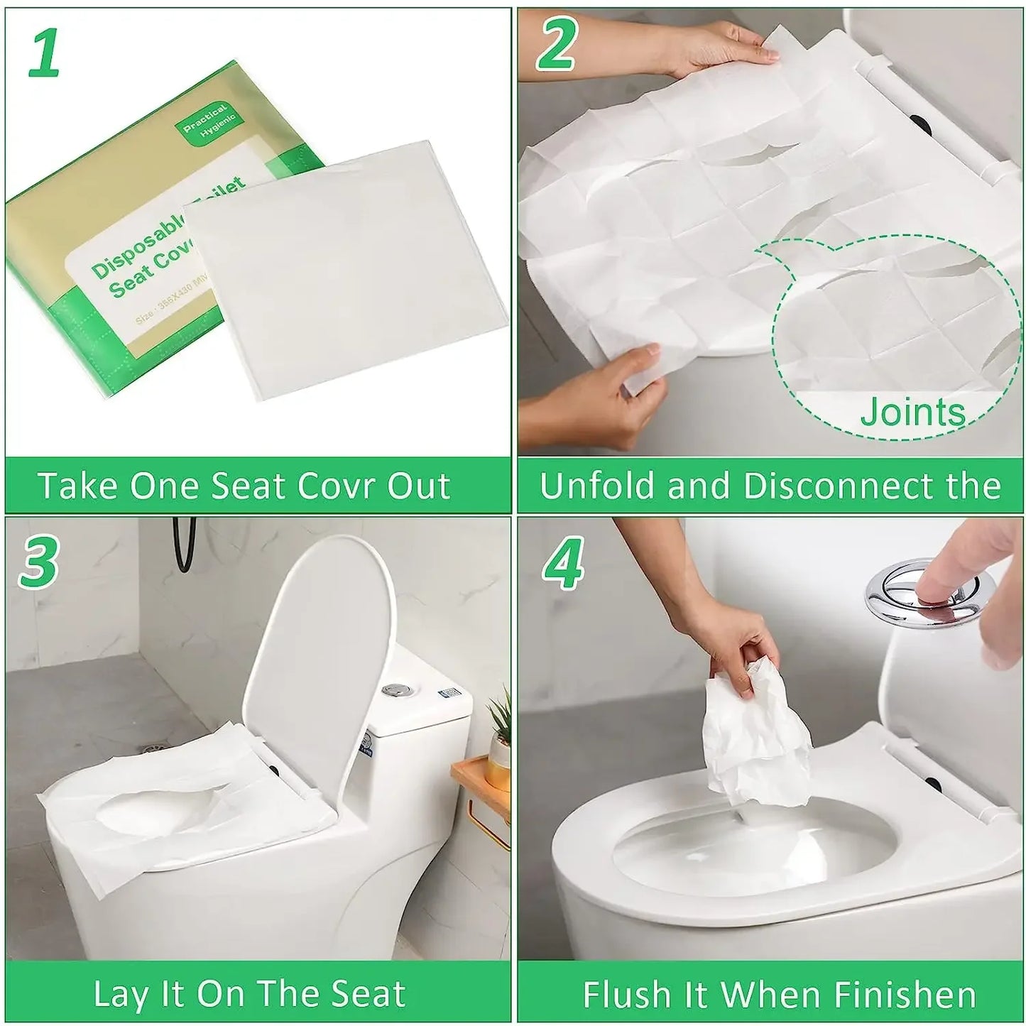 10/30/50PCS Disposable Toilet Seat Cover Portable Travel Camping Hotel Bathroom Degradable Waterproof Toilet Mat Accessories