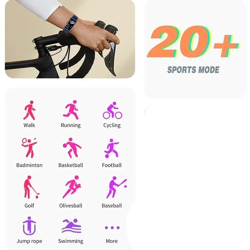 Xiaomi Sports Smart Watch Men Women Full Touch Fitness Tracker IP67 Waterproof Smartwatch For Huawei Xiaomi Phone