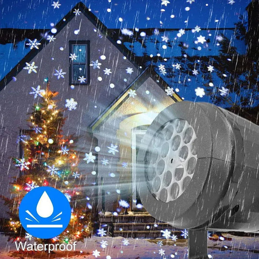 Projector Light Outdoor Holiday Led Projection Lamp Waterproof Xmas Decor Snowflake Laser Light Party Stage Lights