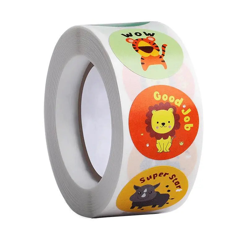 100-500 Pieces Animal Cartoon Stickers Kids Toy Stickers Various Cute Design Patterns School Teacher Reward Stickers