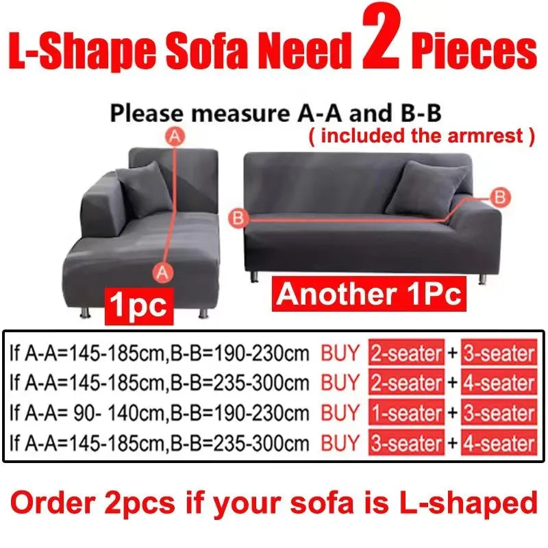 🎈Solid Color 1/2/3/4 Seat Sofa Cover