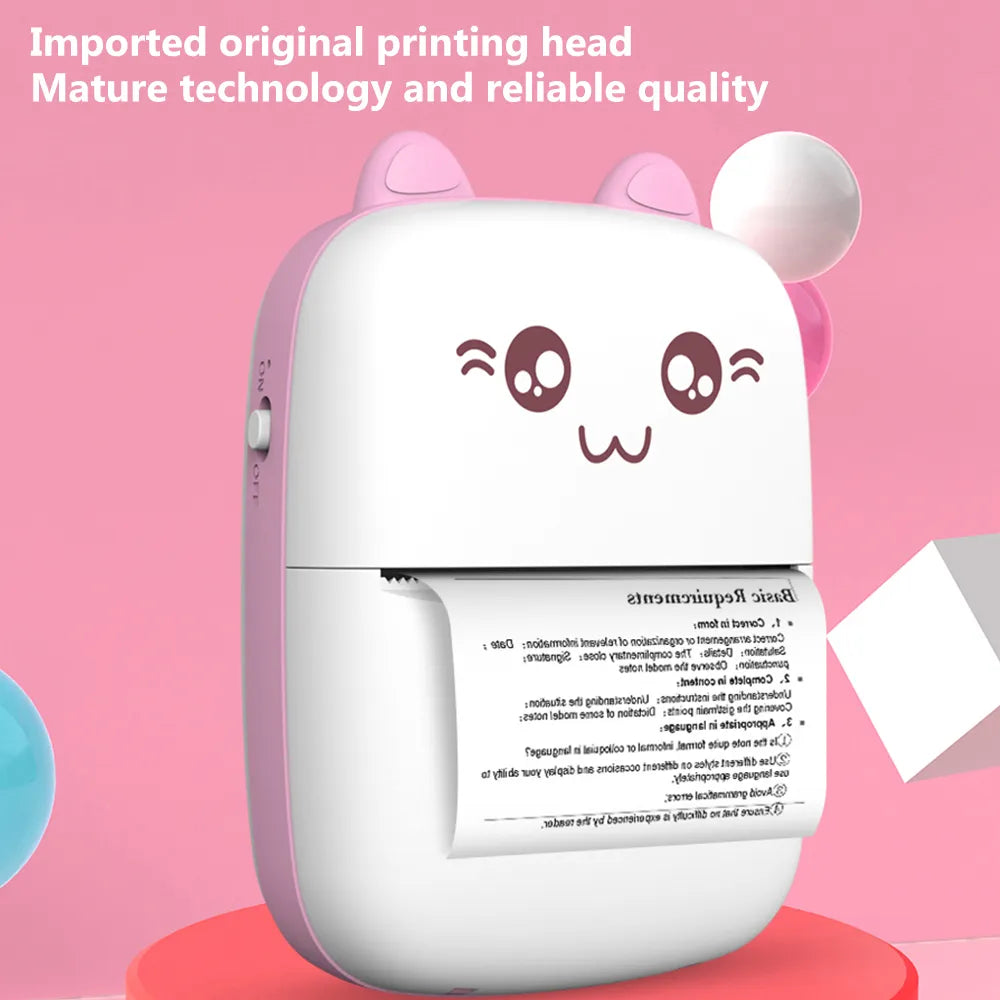 Mini Label Printer Thermal Portable Printers Stickers Paper Inkless Wireless Impresora Portátil 200dpi Android IOS 57mm