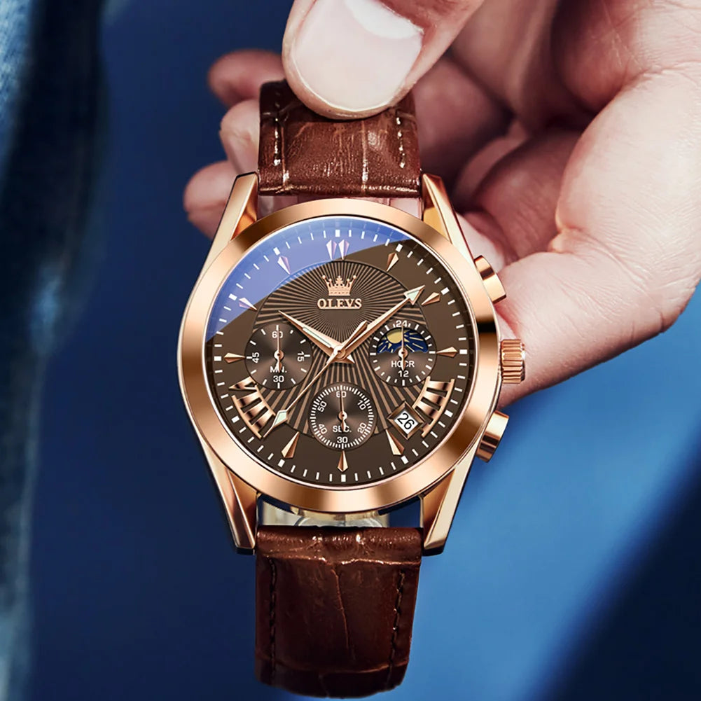 ⌚️OLEVS Original Luxury Brand Men's Watches High Quality Quartz Watch for Men Fashion Casual Man Wristwatch 2023 New Montre Homme