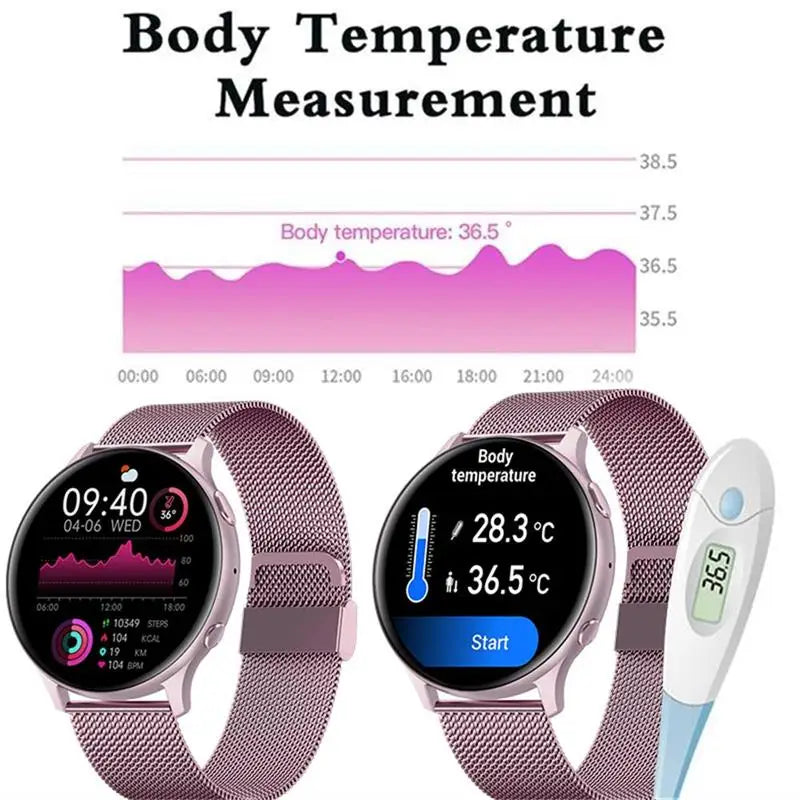 Smart Watch Ladies Heart Rate Blood Pressure Custom Dial Sport Fitness Watch Men Woman Waterproof Smartwatch Women