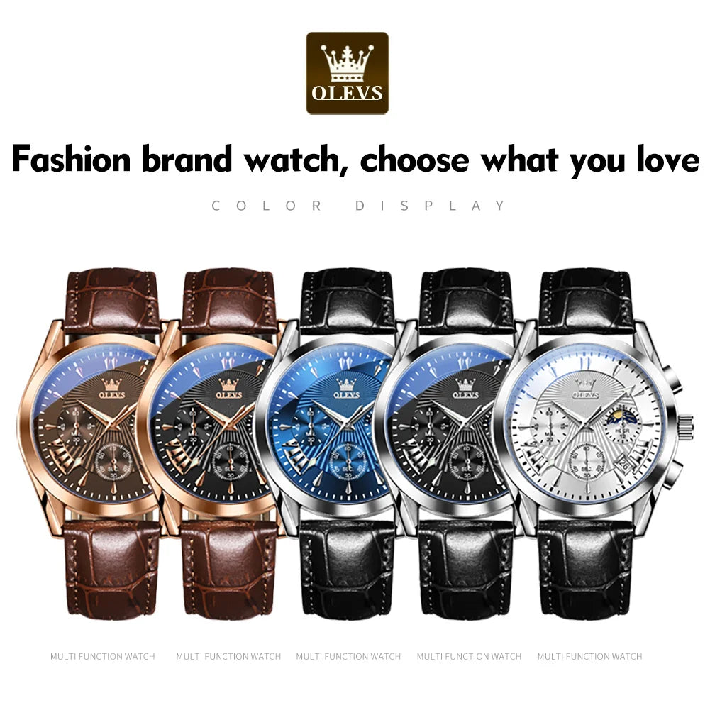 ⌚️OLEVS Original Luxury Brand Men's Watches High Quality Quartz Watch for Men Fashion Casual Man Wristwatch 2023 New Montre Homme