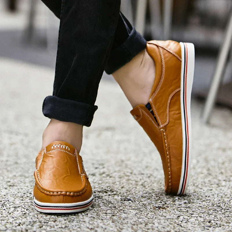 Men's Leather Shoes Casual Flats Moccasins Men Loafers Party Driving Loafers Shoes Rome Breathable Moccasins Men's Casual Shoes