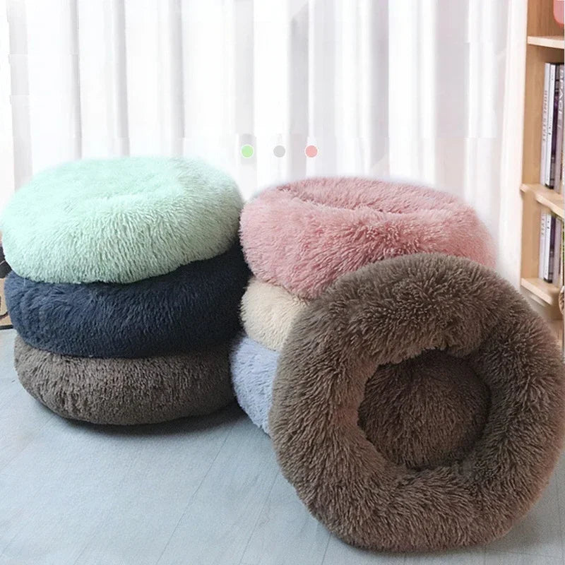 🌸Winter Warm Sofa Pet Dog Bed Comfortable Donut Cuddler Round Dog Kennel Ultra Soft Washable Dog and Cat Cushion Bed