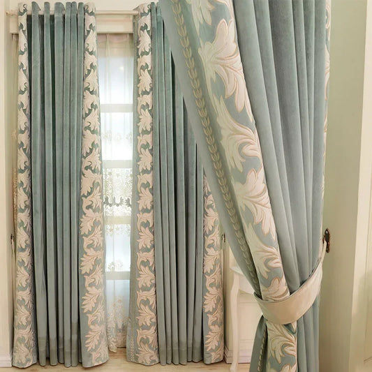 ❤️European Style Curtains for Living Dining Room Bedroom Luxury