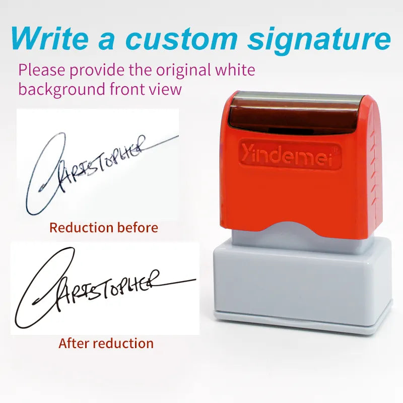 Custom Teacher Name Ink Stamp Signature Calligraphy Selfing-Inking Personalized Letter Stamp For School Student Child