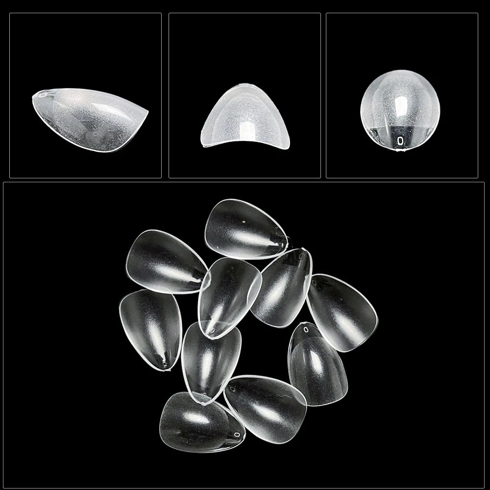 🌸240pcs/box Half Matte XXS Almond Nail Tips Full Cover Soft Gel False Artificial Nails Extension Perfect for Extra Short Nail Bed