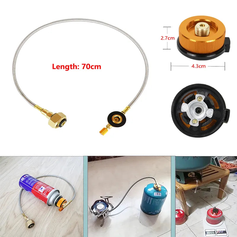 Stove Gas Refill Adapter Outdoor Cylinder Filling Adapter Gas Tank Furnace Connector Accessories Camping Equipment