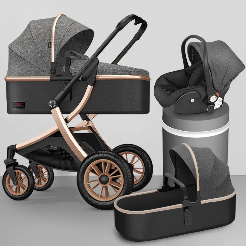 💐3 in 1 baby stroller baby pram stroller
