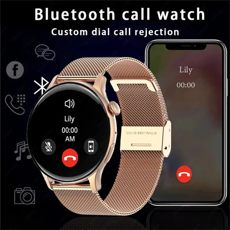 2023 New Smartwatch 1.43 inch Full Screen Bluetooth Calling Heart Rate Sleep Monitor Sport Models Smart Watch For Men Women+Box