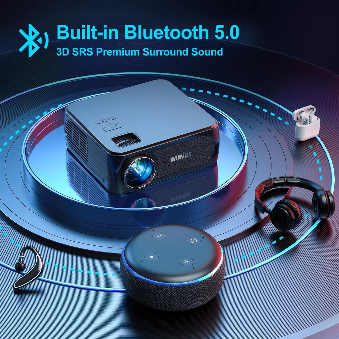 sofia ☘️ K8 4K Projectors 5G WiFi Bluetooth Full HD Projector Native 1080p 15000 Contrast 4P/4D Keystone Outdoor Video Projector