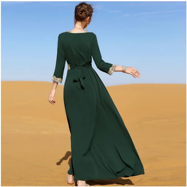 Ramadan Eid Chiffon Abaya Dubai Turkey Islam Muslim Long Dress Abayas For Women Robe Caftan Marocain De Soiree Femme Musulmane