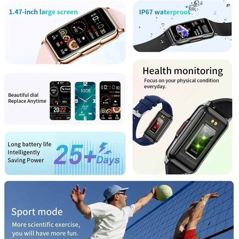 Xiaomi Sports Smart Watch Men Women Full Touch Fitness Tracker IP67 Waterproof Smartwatch For Huawei Xiaomi Phone