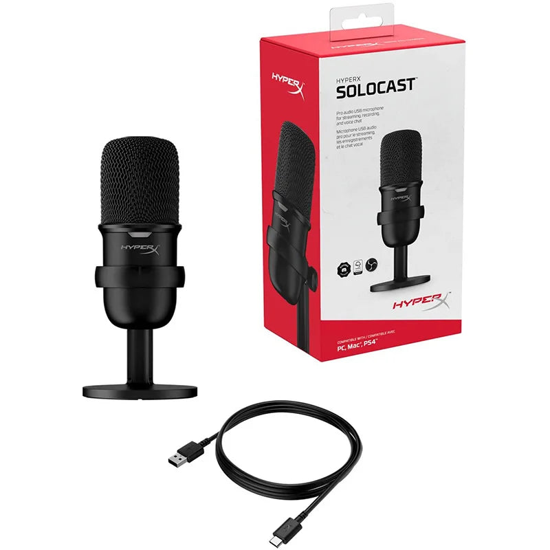 Original HyperX QuadCast S Microphone QuadCast USB Condenser Microphone SoloCast USB Mikrofon DuoCast MikrofonFor PC PS4 PS5