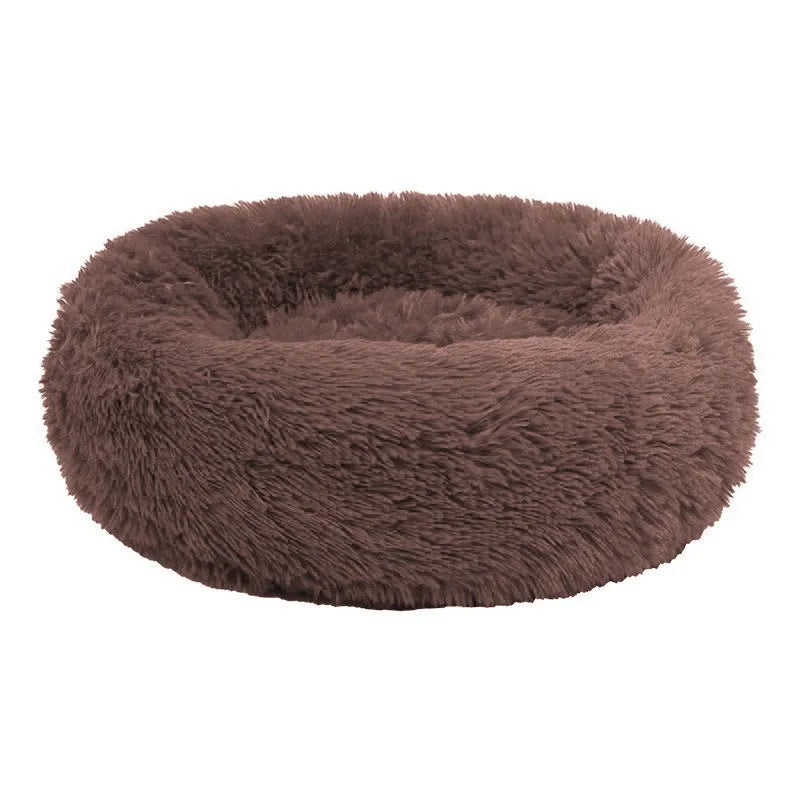 Ultra Soft Washable Dog And Cat Cushion Bed Winter Warm Sofa Comfortable Donut Cuddler Round Plush Dog Kennel Pet Dog Bed Xmas