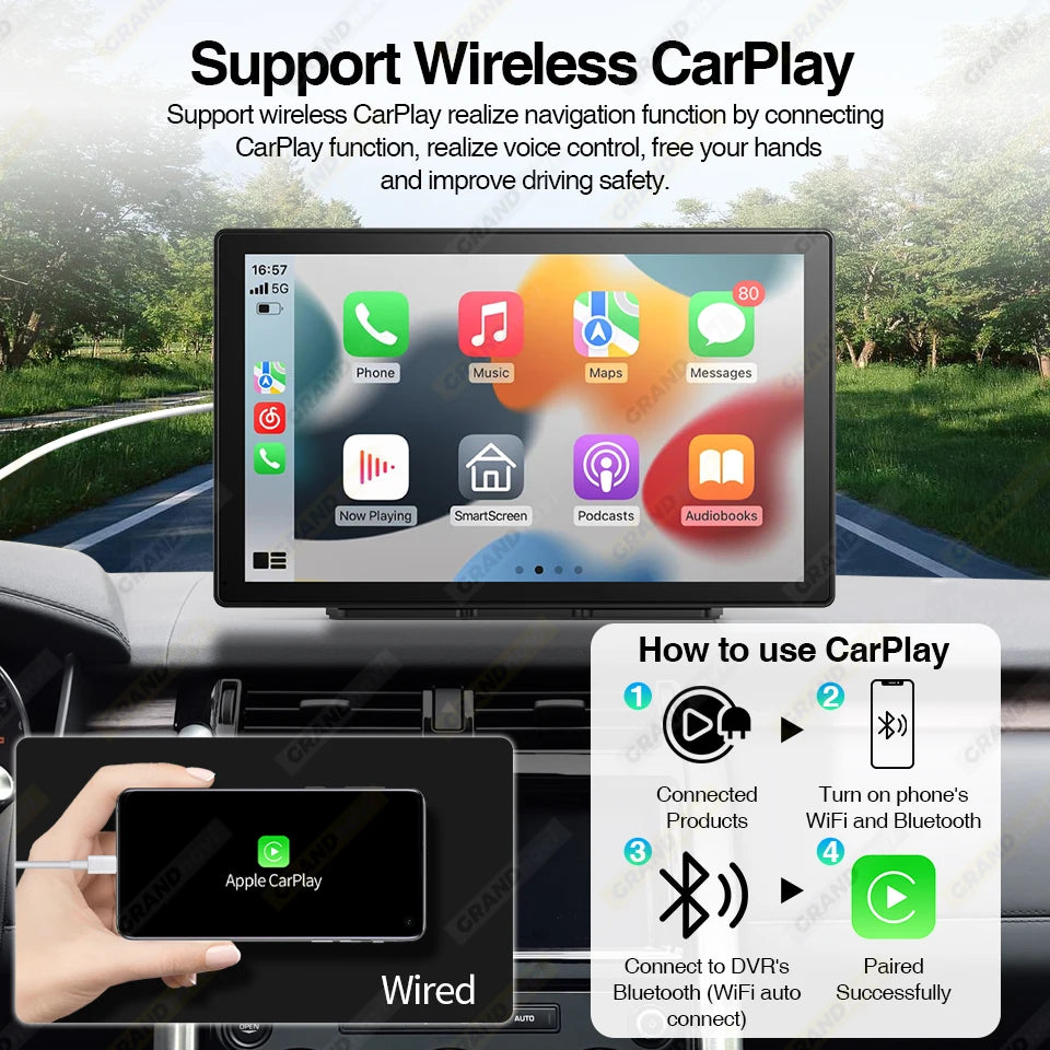 🌸Universal 9 inch Car Radio Multimedia Video Player Wireless CarPlay Android Auto Touch Screen For VW Nissan Toyota Car Audio