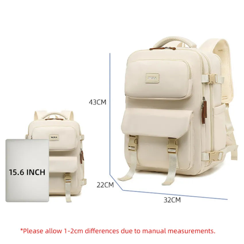 17.3 Inch Women's Backpack Large Capacity Casual Travel Luggage Multifunction Laptop Business Backpack Grils Students Schoolbags