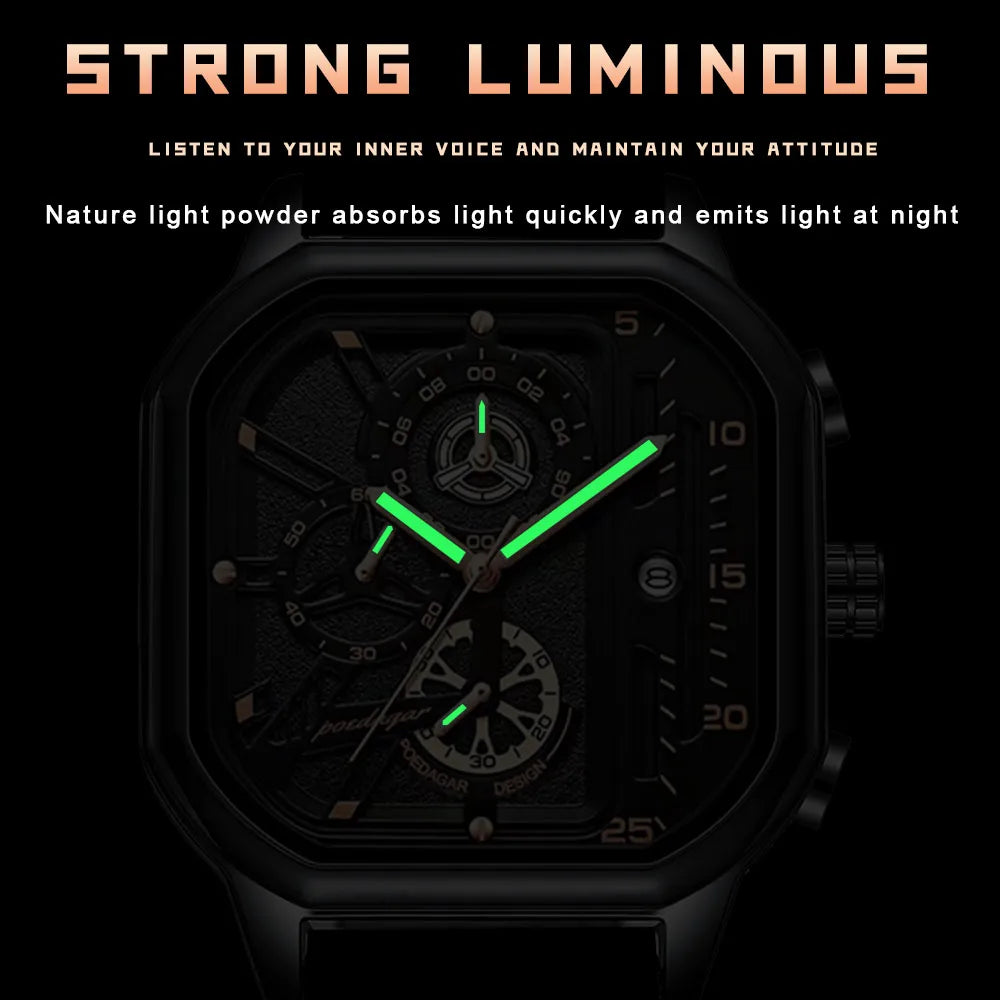 😍POEDAGAR Fashion Quartz Men Watches Top Brand Waterproof Luminous Chronograph Sports Watch Relogio Masculino reloj High Quality