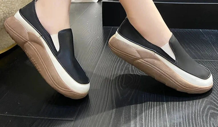 New Shallow Mouth Retro Low cut Thick Bottom Matsutake One Step Single Step Shoes Comfortable Casual Women's Shoes