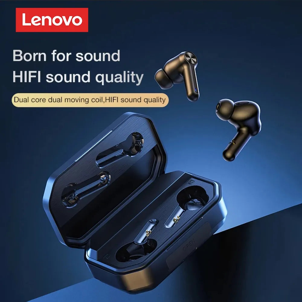 simsim 🍀 Lenovo LP3 Pro Earphones TWS Bluetooth 5.0 Wireless HIFI Music Headset Display 1200mAh Battery Headphones Gaming Earbuds