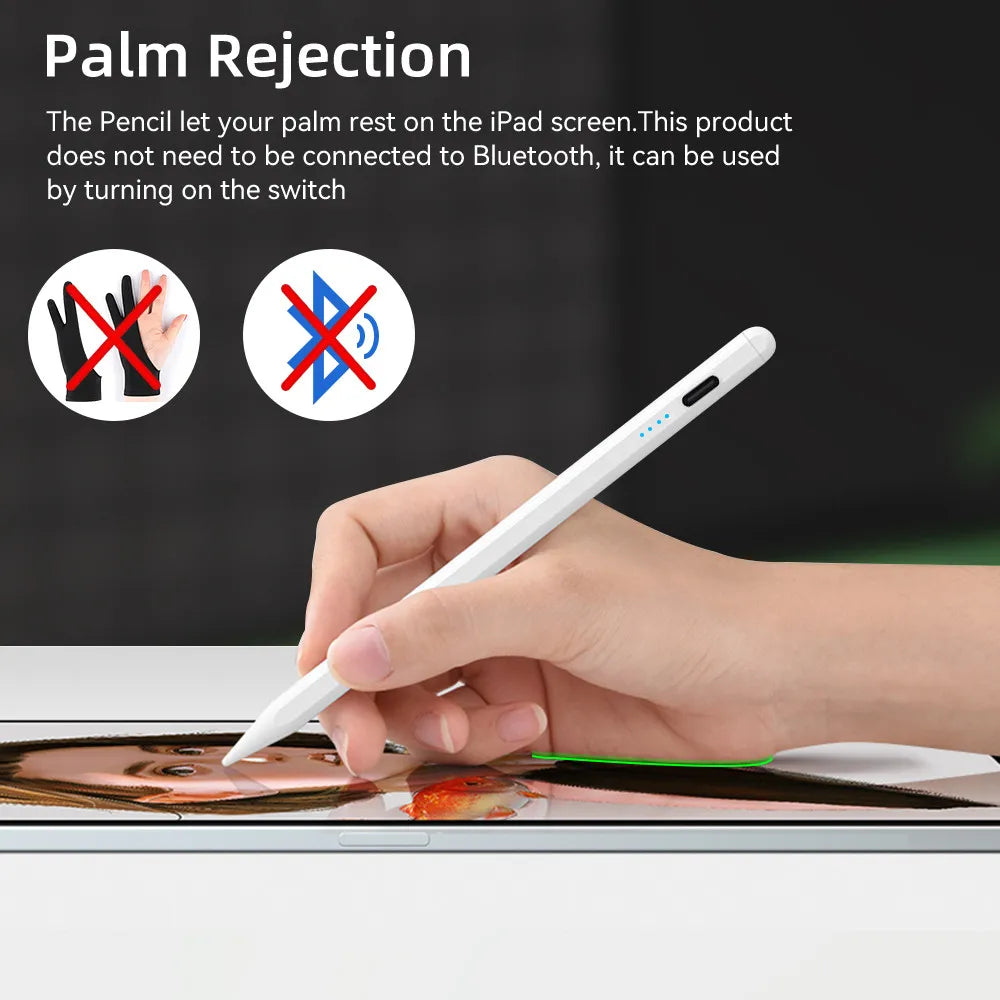 Apple Pencil 2 1 Palm Rejection Power Display iPad Accessories iPad 2022 2021 2020 2019 2018 Pro 11 12.9 Air Mini Stylus Pen