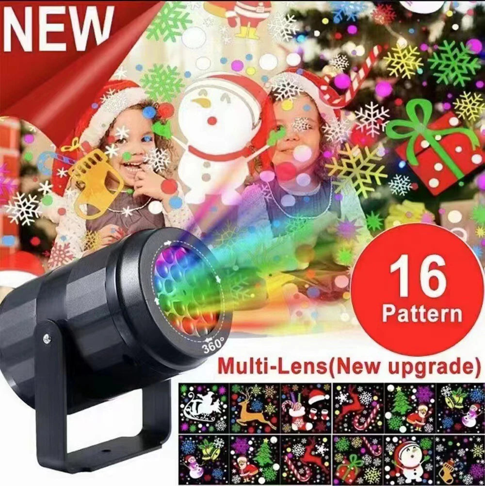 Projector Light Outdoor Holiday Led Projection Lamp Waterproof Xmas Decor Snowflake Laser Light Party Stage Lights