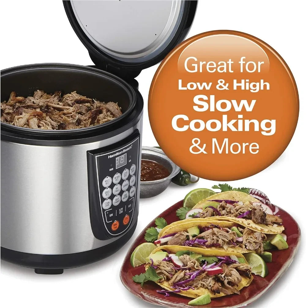 20-Cup Programmable Rice Cooker, Slow Cooker & Food Steamer with 14 Settings