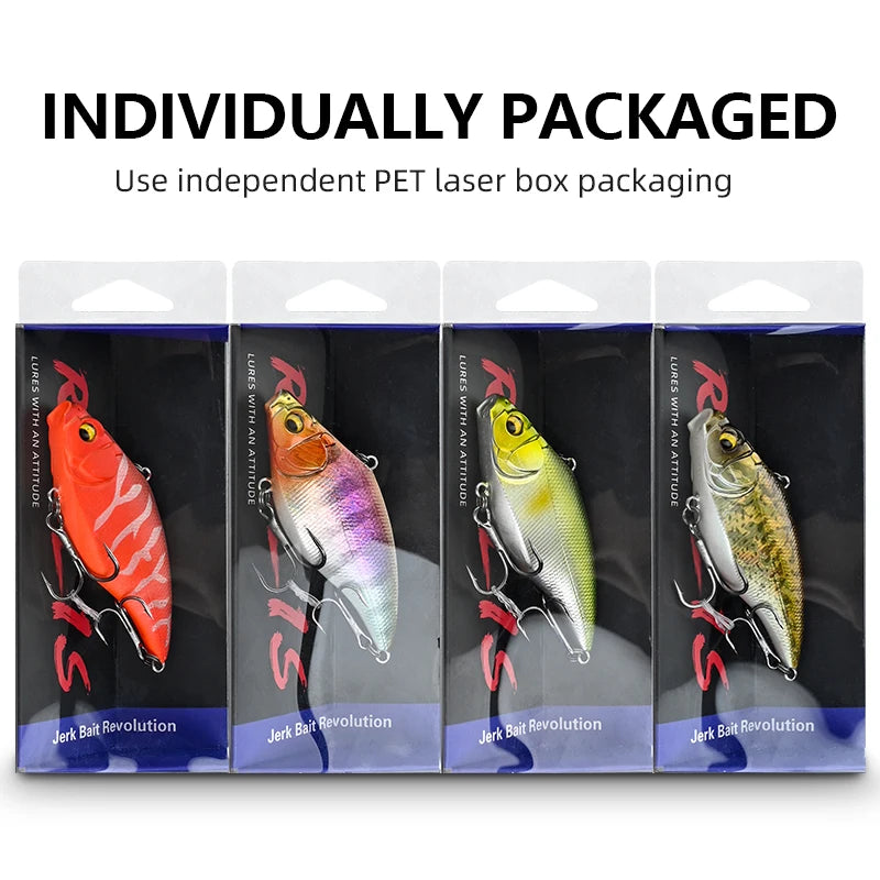 VIBRATION-X VIB 75mm 19g Wobblers Fishing Tackle Fishing Lures Vibration Bait for Full Depth Artificial Accessories